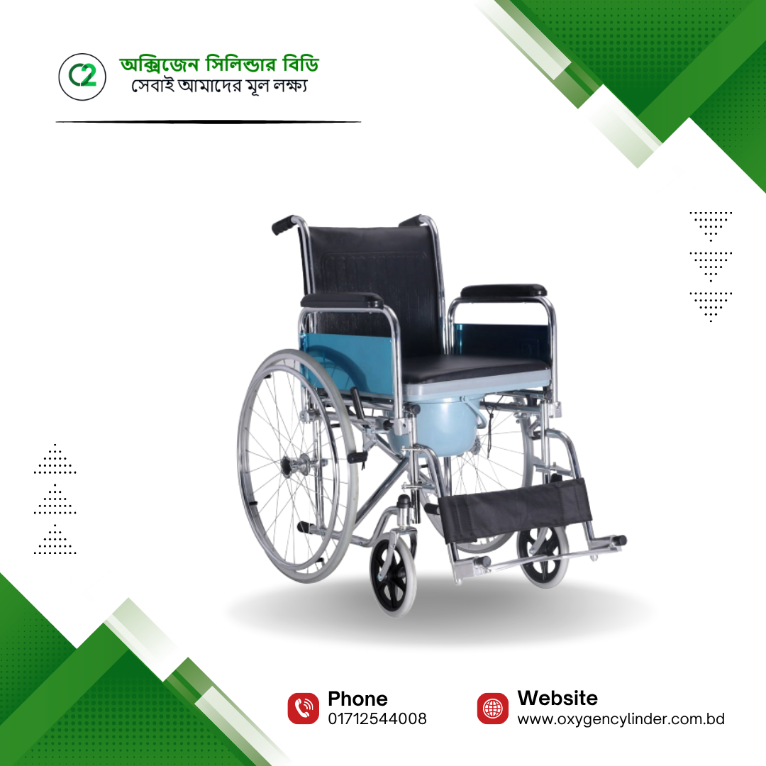Phoenix 810 Wheelchair with Toilet Commode (2) Phoenix 810 Wheelchair with Toilet Commode - Image 1