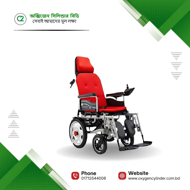 Electric Sleeping Wheelchair with Leg Rest & Full Recline Function (FJ-34) Price in Bangladesh